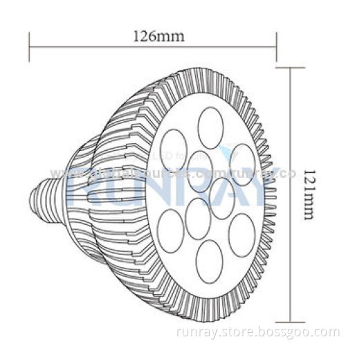 9W PAR30 LED Bulb, Aluminum Material, 85-265V AC or 12V DC, 72 Hours Aging Time, Easy InstallationNew